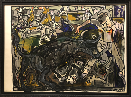 Robert Combas, la Bouvine du Caylar, 1991, Galerie Dock Sud Sète