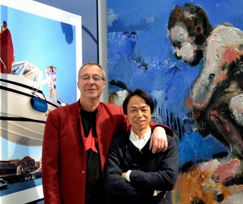 Liu Zhengyong et Martin Bez Grand Palais Art Paris Stand Dock Sud Chine