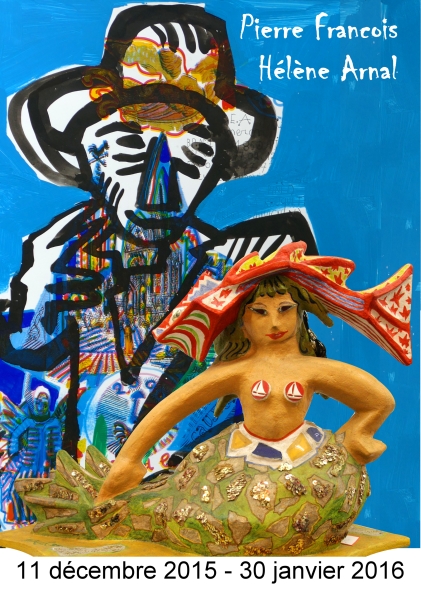 pierre francois et Hélène Arnal à la Galerie Dock sud