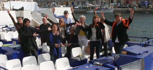 Collectionneurs heureux en visite à Sète