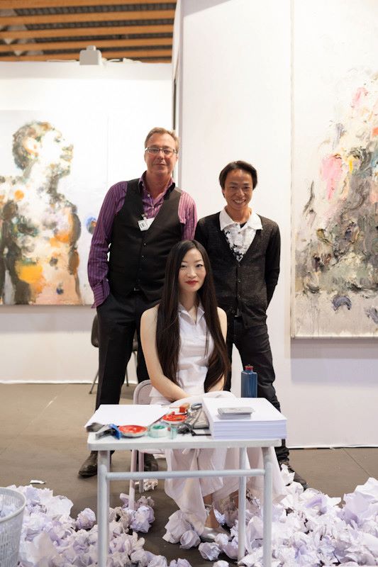 Feng Kaixuan, Liu Zhengyong et Martin Bez, Lille Art Up