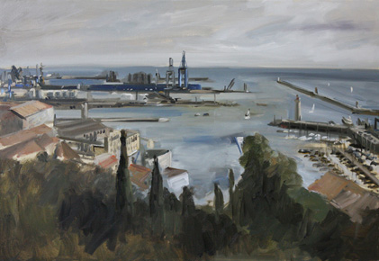 Port de Sète par Christoff Debusschere Peintre Officiel de la Marine Galerie Dock Sud